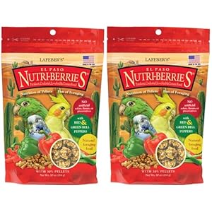 LAFEBER’S El Paso Nutri-Berries Pet Bird Food, Made with Non-GMO and Human-Grade Ingredients, for Small Birds, 10oz (Pack of 2)
