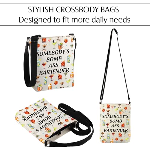 Bartender Bar Owner Gift Somebody's Bomb Ass Bartender Crossbody Bag Bartending Gift4