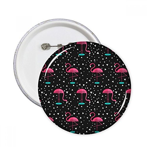 Pins rond noir flamant rose pour personnaliser vos vestes et sacs au quotidien