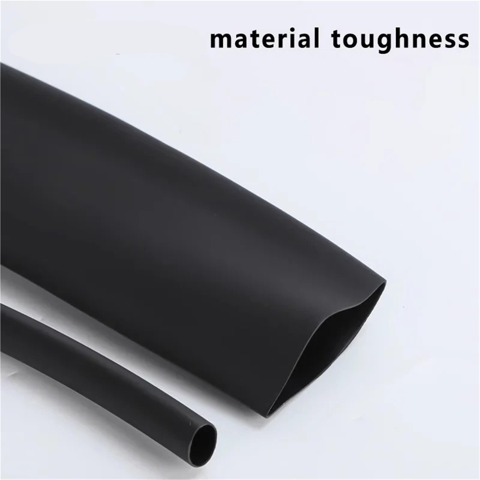 Tubo termorretráctil de poliolefina negro con pegamento, 100 metros/10 m, 3:1, con relación de contracción variada, adhesivo for cable.(Black,3.2mm,50m)