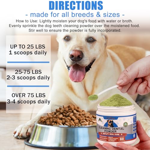 Image of Dog Dental Powder, Dog Teeth Cleaning Powder for Bad Breath