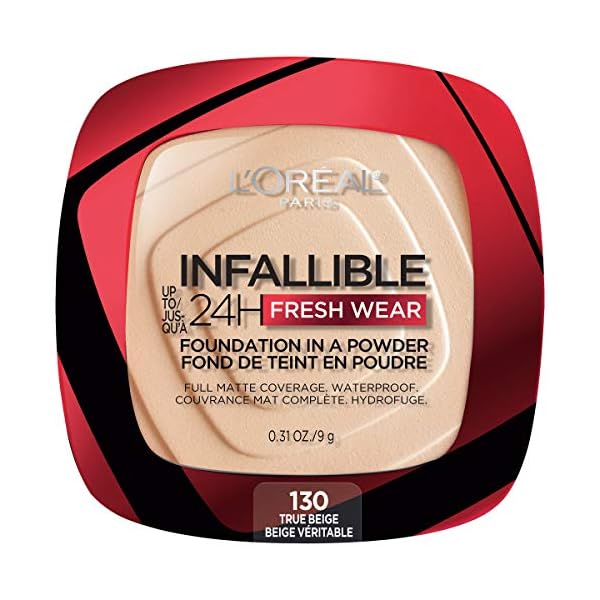 LOreal-Paris-Infallible-Fresh-Wear-Foundation-in-a-Powder-Up-to-24H-Wear-True-Beige-031-oz L'Oreal Paris Makeup Infallible Fresh Wear Foundation in a Powder, Up to 24H Wear, Waterproof, True Beige, 0.31 oz.