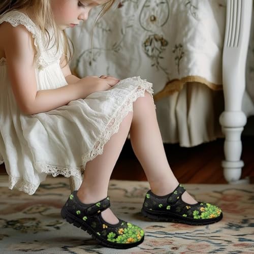 St. Patrick's Day Toddler Little Girl Mary Jane Dress Shoes Ballet Flats School Uniform Shoes for Wedding, Party4