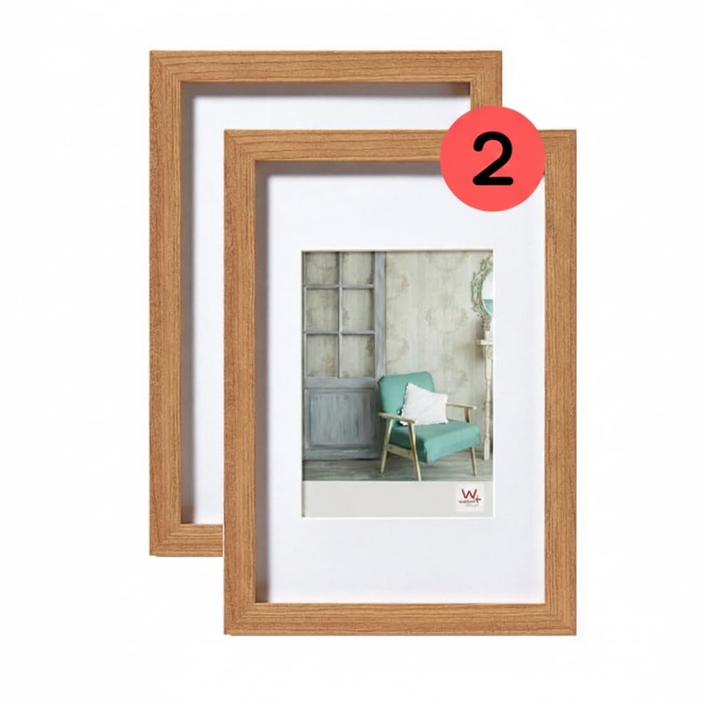 walther design Bilderrahmen buche, 20x30 cm 2er Pack Stockholm Holzrahmen EA030PD