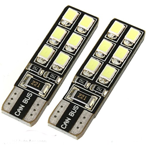 ARH Auto Accessories 12 SMD 501 | | T10 W5 W veilleuses Ampoules, 12 V, 5 W, Lot de 2