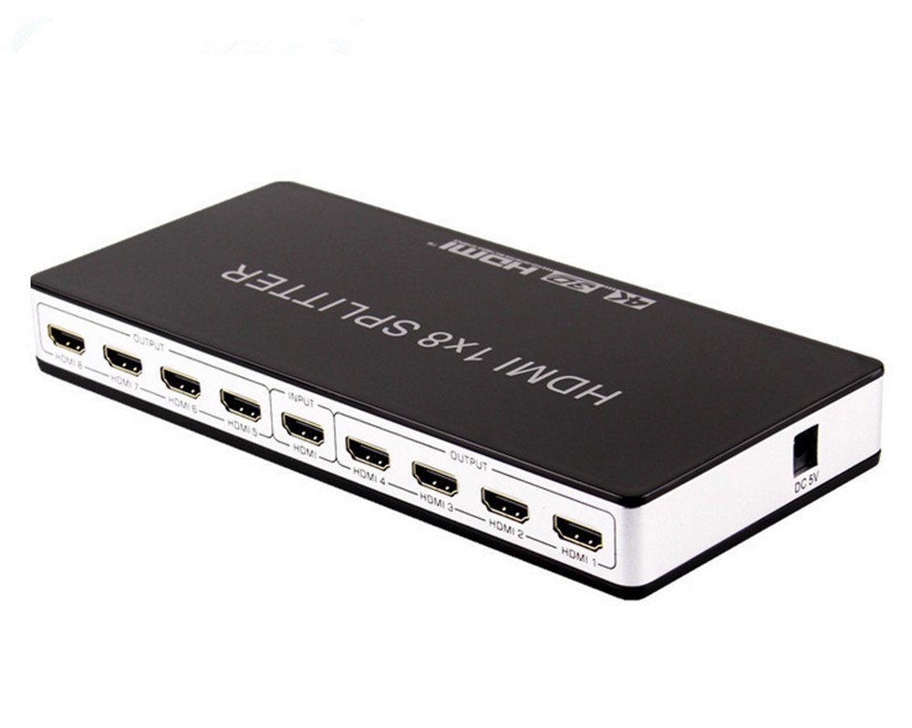 Rozdzielacz HDMI, 4K, 2K, 3D, 1 x 8, 1 x wejście, 8 x wyjście