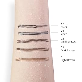 Kaely Eyebrow Pencils for Women, 4 Tip Magical Precise Waterproof Brow Pen, Microblading Eyebrow Contouring Pen, lapiz de cejas 3d Eye Brow Gel, 24h Smudge Proof,03 Black Brown