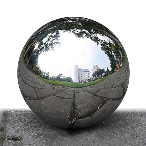 Reflektierende Gartenkugel – 30,5 cm (12 Zoll) Edelstahl-Spiegelkugel | Schwebende dekorative Kugel für Fremde, perfekt, um dem Garten einen glänzenden und modernen Touch zu verleihen, Cort