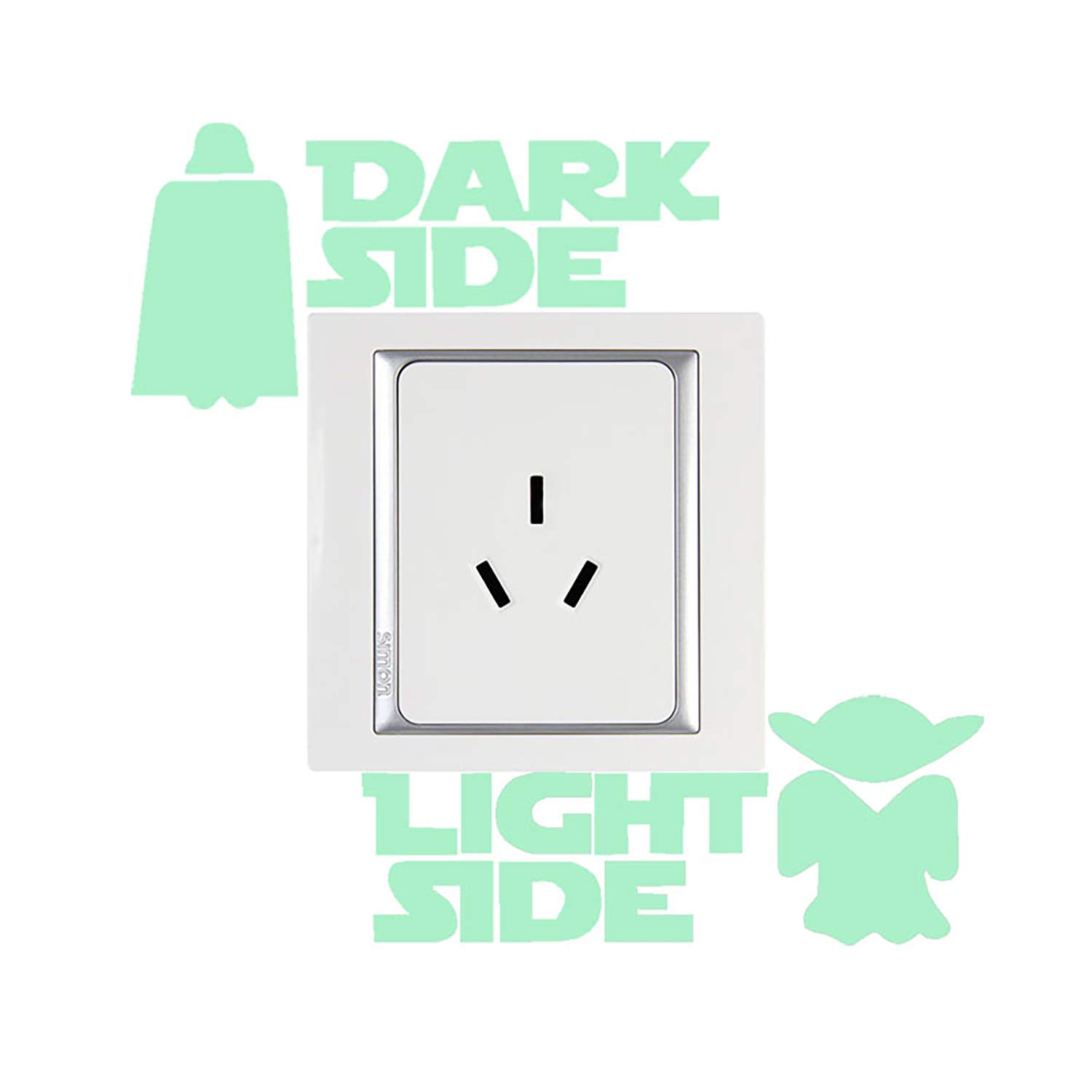 Sticker Mural Star Wars Dark Side Light - 5,5 Cm X 2,5 Cm - Autocollant