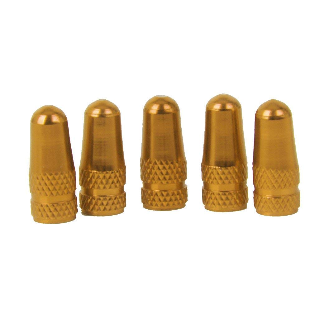 PULABO Aluminum Alloy Bicycle Buddha Wheel Rim Tire Air Valve Cap Dust Cover Replacement Parts 5 pcs Select All 7 Colors-Gold Durability Superiorâ€‚Quality and Creative Stylish