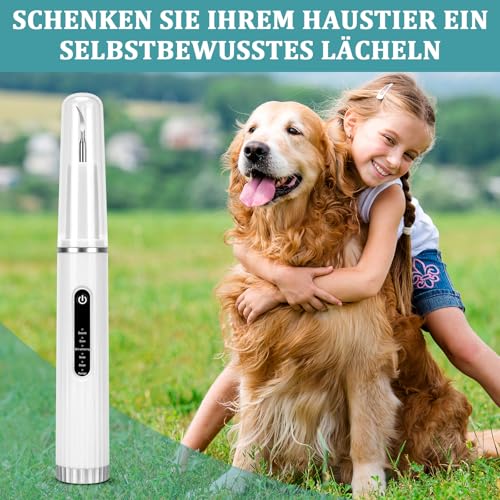 Yogaret Zahnsteinentferner Hund Ultraschall, Zahnreiniger für Haustiere, Zahnpflege Set, Zahnreinigung und Reinigungsset für Hunde Katze, IPX6 Zahnreinigung Set mit Austauschbare Reinigungsköpfe