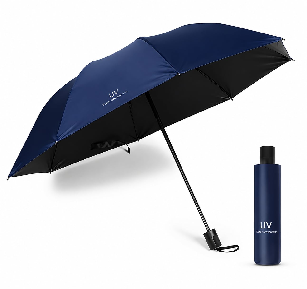 3 Fold UV Umbrella for Sun & Rain, Lightweight Windproof Compact Foldable Travel Umbrella for Women & Men-image-45