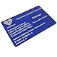 ebamaz Metall Business Visitenkarten aus Eloxiertes Aluminium Legierung 86 x 54 x 0,8 mm (Blau, Blanko, 10 Stück)