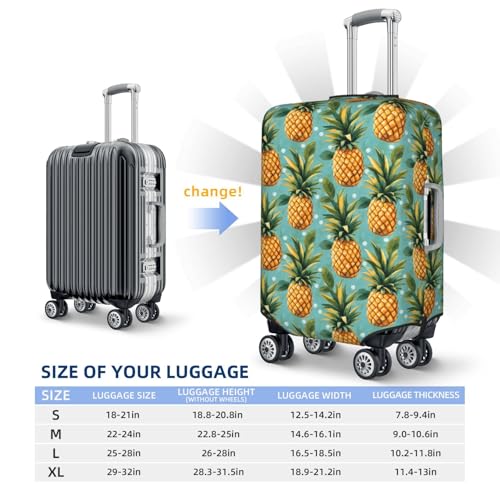 Luggage Cover Protector - Hawaiian Pineapple Print Suitcase Covers for Luggage Fit 29-32 Inch Suitcase2