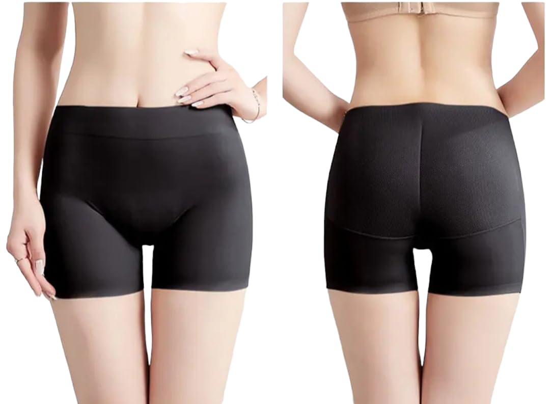 munaafi Seamless Women fix Padded Buttocks Panty Butt Lifter Underwear | Low Waist Hip Padded Panties | Black Skin-picture-48