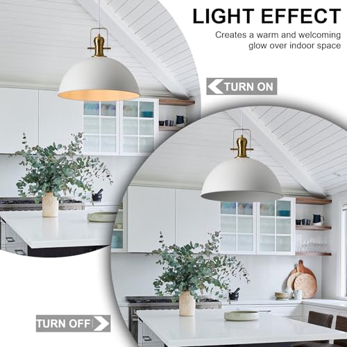 Image of 18 Inch White Farmhouse Pendant Lights
