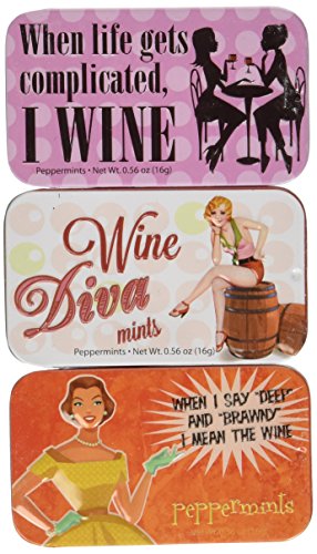 Set of 3 Novelty Mint Tins (Wine)