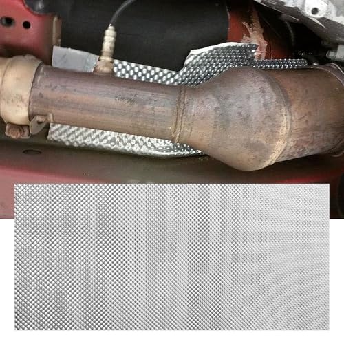 UNLRAE Car Heat Shield Automotive Replacement Exhaust Heat Shields Car Accessories Aluminum High Temperature Thermal Barrier Exhaust Electrical Fit for Mufflers Fuel Tanks (30 * 60cm)