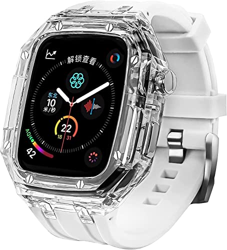 Protection silicone Apple Watch 45mm antichoc transparente serie 8 7 SE