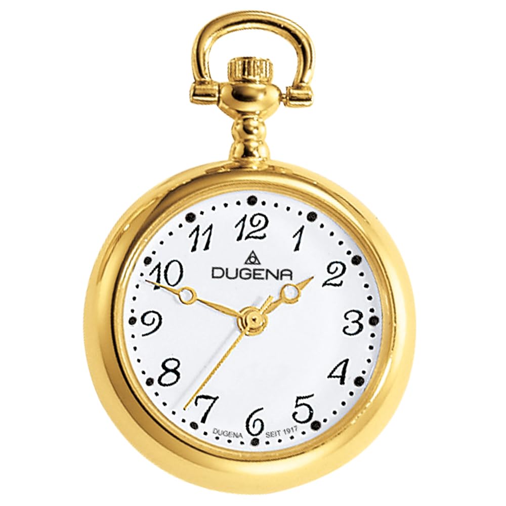 Dugena Taschenuhr 4460637-1 – Klassische Damen Taschenuhr in Silber mit arabischen Zahlen und Quarzwerk – Elegantes Retro Design für stilvolle Frauen