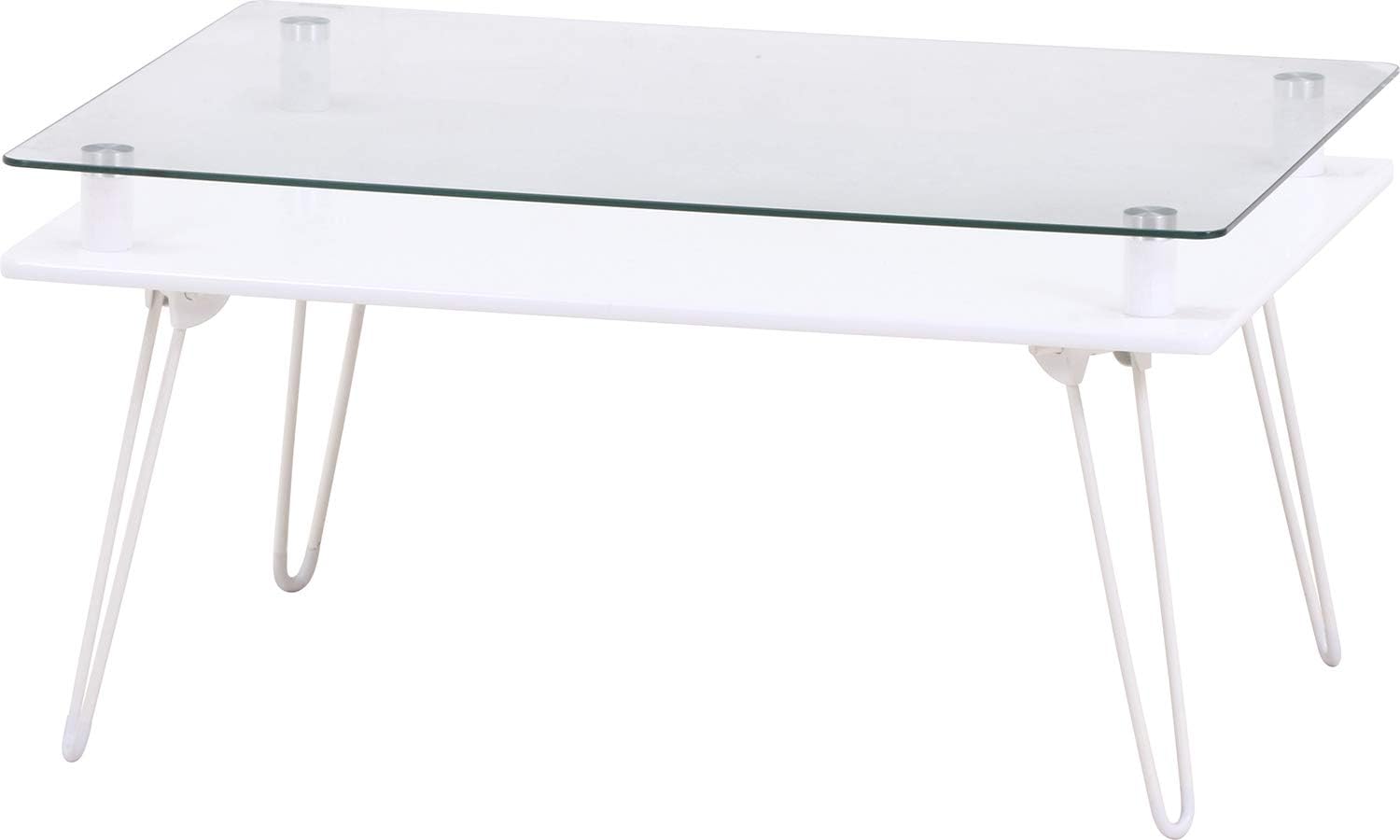 Amazon Co Jp 不二貿易 ディスプレイ ローテーブル 幅70cm ホワイト 強化ガラス クラリス 844 ホーム キッチン