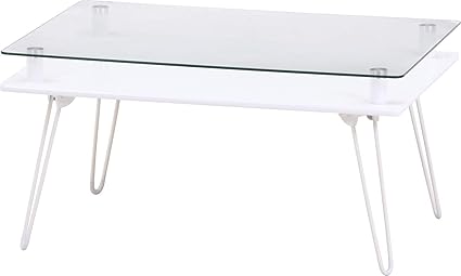 Amazon Co Jp 不二貿易 ディスプレイ ローテーブル 幅70cm ホワイト 強化ガラス クラリス 844 ホーム キッチン