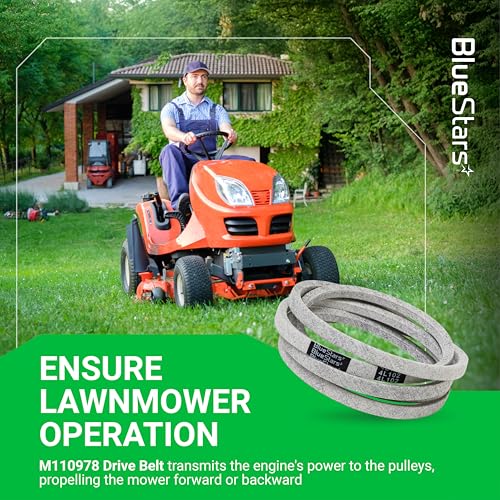 Image of BlueStars M110978 Mower Drive Belt | Premium Aramid Cord | 102 inch x 0.5 inch