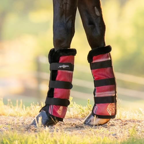Image of Kensington Protective Products Horse Fly Boots - Fleece Trimmed - Stay-Up Technology - Protection from Insect Bites and UV Rays - Sold in Pairs (2 Boots)