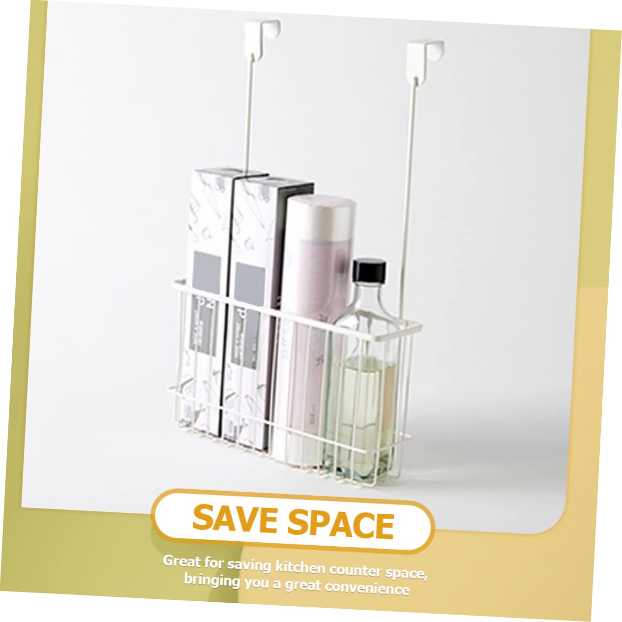 Garneck Bathroom Storage Rack over The Cabinet Door Organizer 12 Door Baskets Space-saving Wire Storage Kitchen Bathroom Use