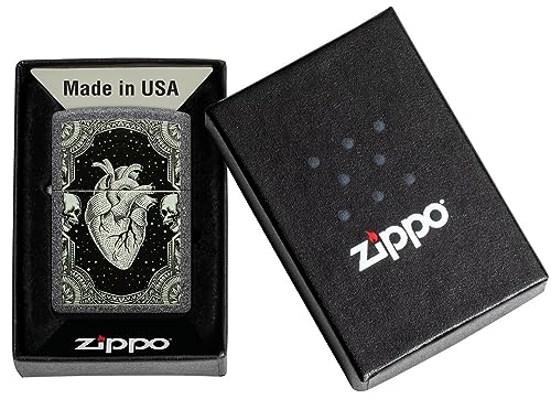 Encendedor de bolsillo Zippo diseño corazón Iron Stone miniatura 6