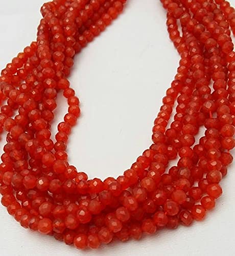 Perles en cornaline naturelle facettée LKBEADS de 5mm pour création haut de gamme