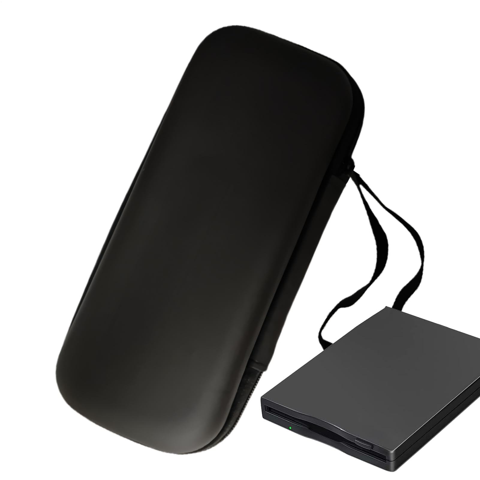 外部ハードドライブケース - ポータブル外部ハードドライブケース - 防水軽量円筒形バッグ 調整可能ハンドル付属 電子機器 ノートパソコン コンピュータ 転送 携帯用