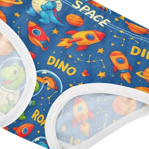 Joisal Toddlers Underwear Floral 2t Cotton Panties Little Girl Colorful Undies Kids Briefs Cute Dinosaurs Space Blue4