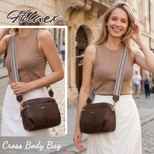 Image of Crossbody Bag for Women Vegan Leather Handbag Purse Anti Theft RFID