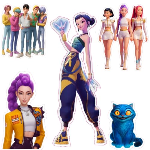 Image of Wanna Party Kpop Demon Hunters Birthday Decoration- Pack of 5 Theme Party Cutouts for Kpop Party Supplies