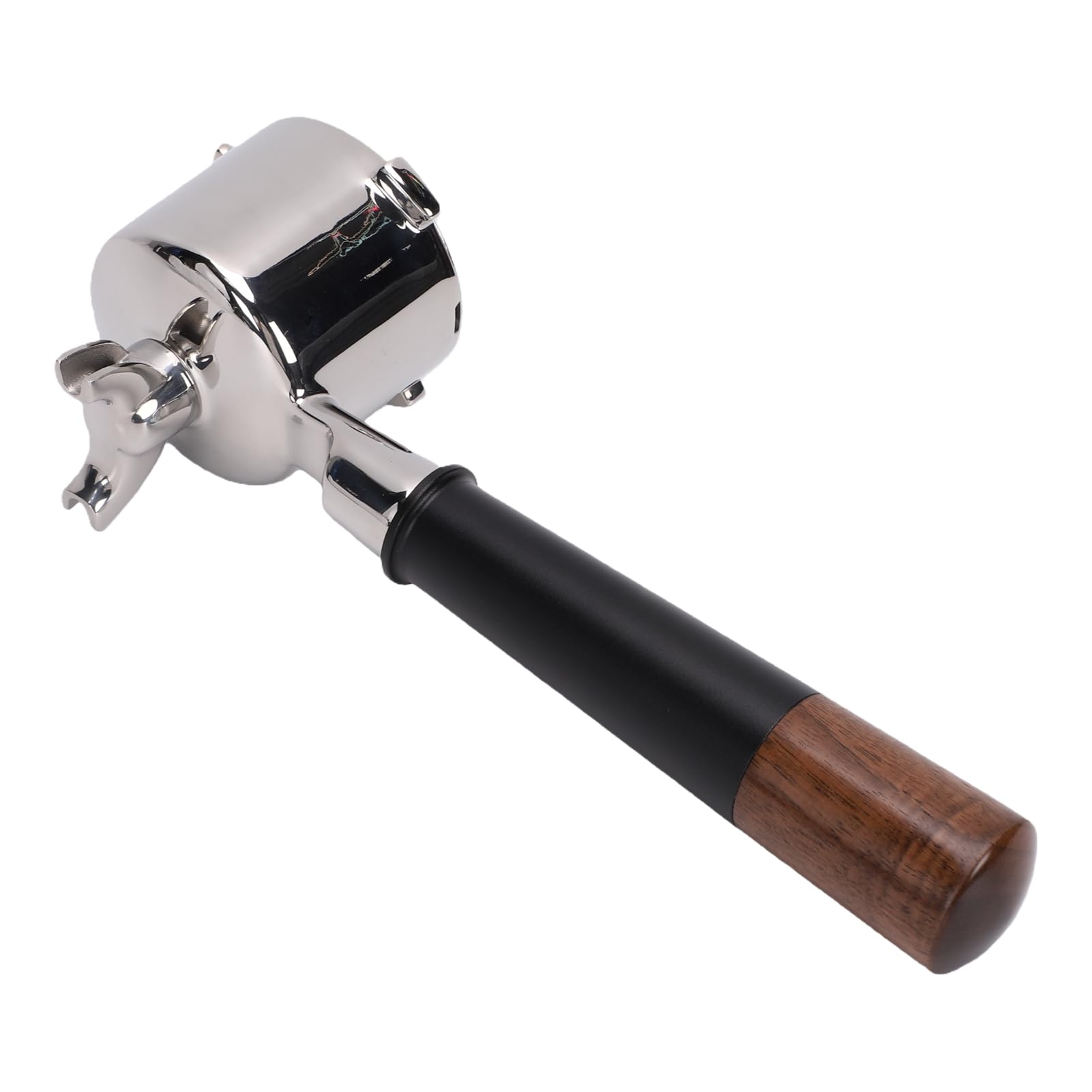 Haofy Portafiltro a 3 Orecchie da 51 Mm, Manico in Noce, for Macchina da | Impugnatura in Noce, Testa in Acciaio 304, Fondo Nudo, Adatto a EC9155/9255/9355/9665/9865