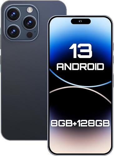 Teléfonos celulares desbloqueados 2023 Android 13 Smartphone con Dynamic Island 8GB+128GB 8-Core Teléfonos móviles 6.54 "Pantalla HD 50MP+13MP