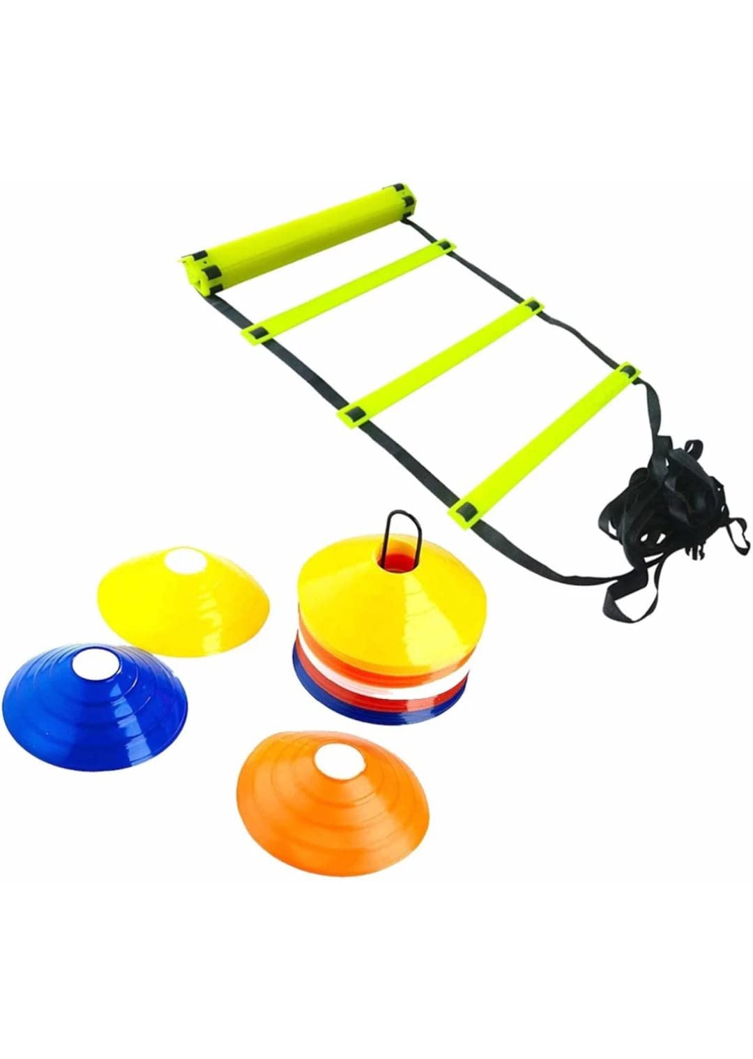 GOLS PVC 10 Space Markers and Ladder Agility, 4 Meter Combos (Multicolour)-image-16