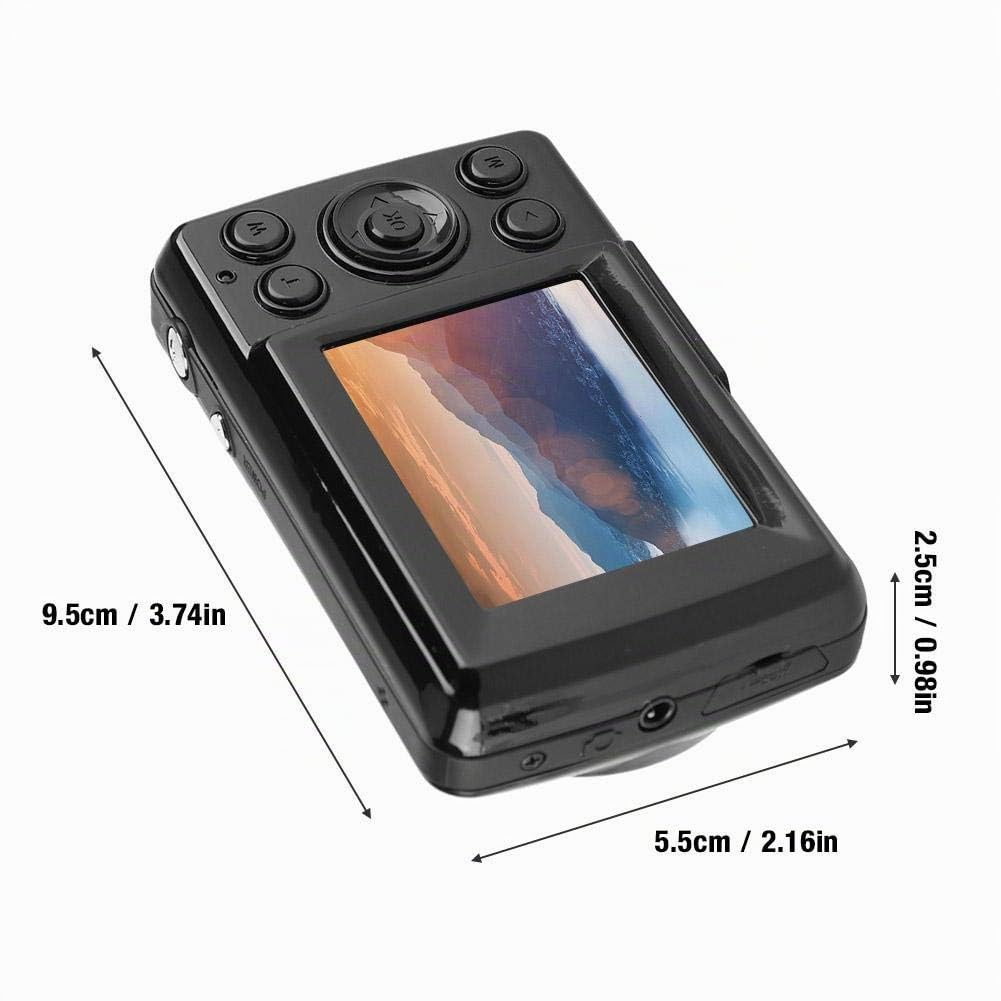 Mini cámara Digital, videocámara Digital Zoom 16X 4X HD, cámara de vídeo 720P 30FPS de Alta definición para Adultos/Ancianos/niños(Negro)