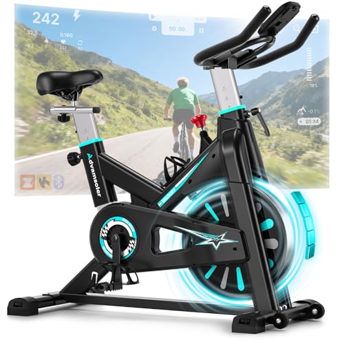 Heimtrainer Fahrrad, Ultra-Leiser Ergometer Heimtrainer mit Magnetwiderstand, Indoor Hometrainer Spinning Bike für Cardio-Training zu Hause, Bis 160 KG