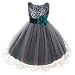 Flower Girls Dress Big Girls' Multi Sequin Beaded Dress Teal Blue