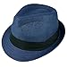 Gelante Summer Fedora Panama Straw Hats with Black Band M215-Navy-L/XL