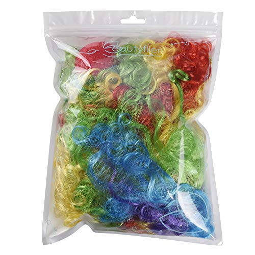 Beautyflier Multi-Color Clown Wig And Clown Nose For Costume Accessory One Size #TOP6