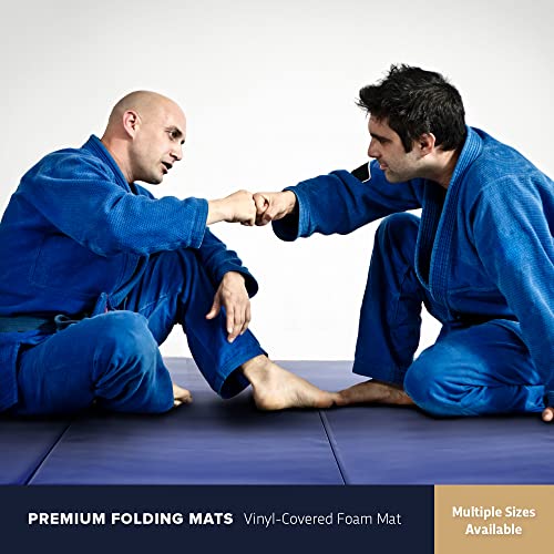 Incstores 2 Inch Thick Mat For Gymnastics | Foldable Vinyl-Covered Foam Exercise Mat Made To Help You Tumble, Cheer, Dance, Stretch, And Jump In Comfort And Style | 4'X8', Black #TOP1