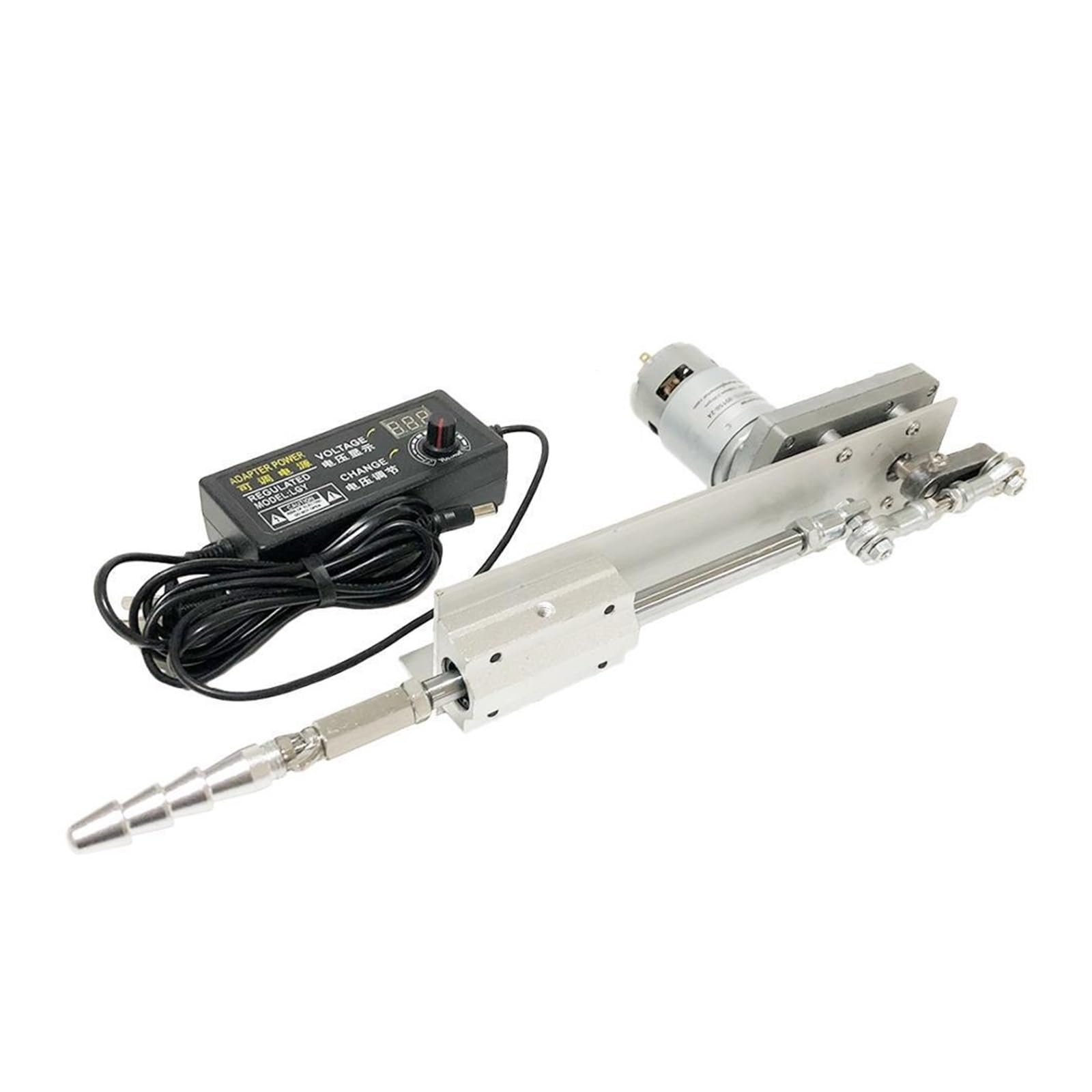 Linearantrieb, Teleskop-Linearantrieb, mit Geschwindigkeitsregler, hohes Drehmoment, 40 kg, CM-Hub, 80 mm Display-Netzteil(24V80rpm)