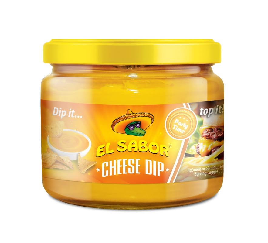 Image of El Sabor Cheese Dip 300g | Creamy Cheddar Style Dip | Perfect for Nachos, Fries, Burgers & Snacks | Ready to Eat | Party Time Favourite