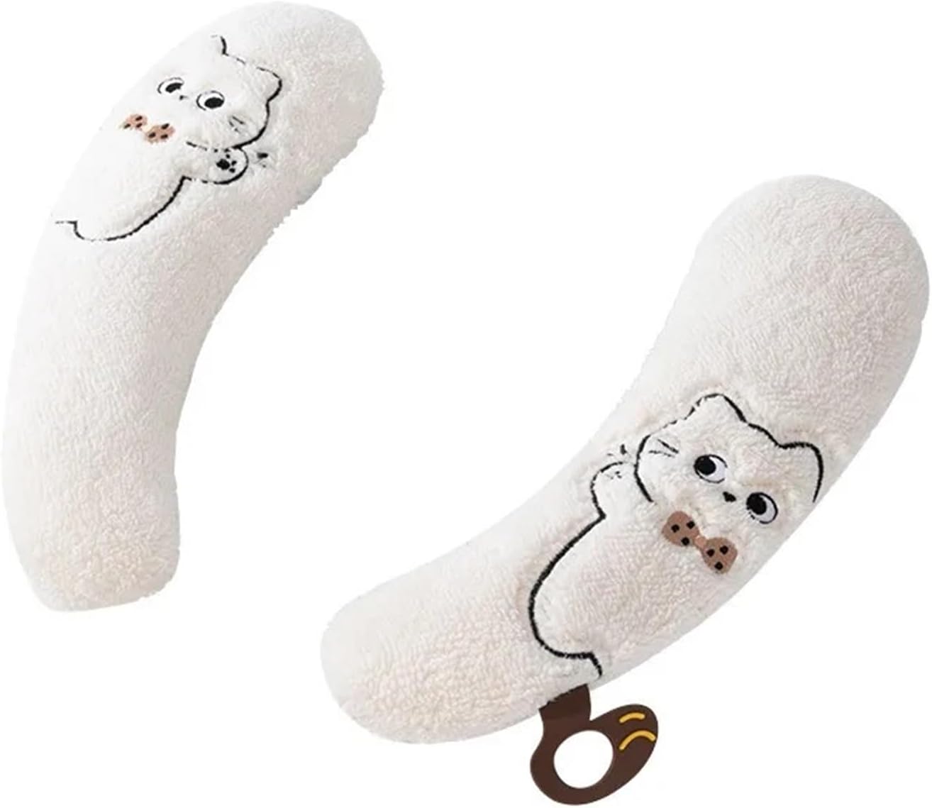 Thickened Plush Toilet Seat Universal Paste Winter Household Toilettes Accessoires(White-1)