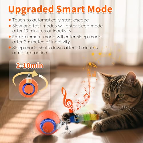 UPSKY Interactive Cat Toy, Smart Moving Cat Ball Toys for Indoor Cats - Image 5