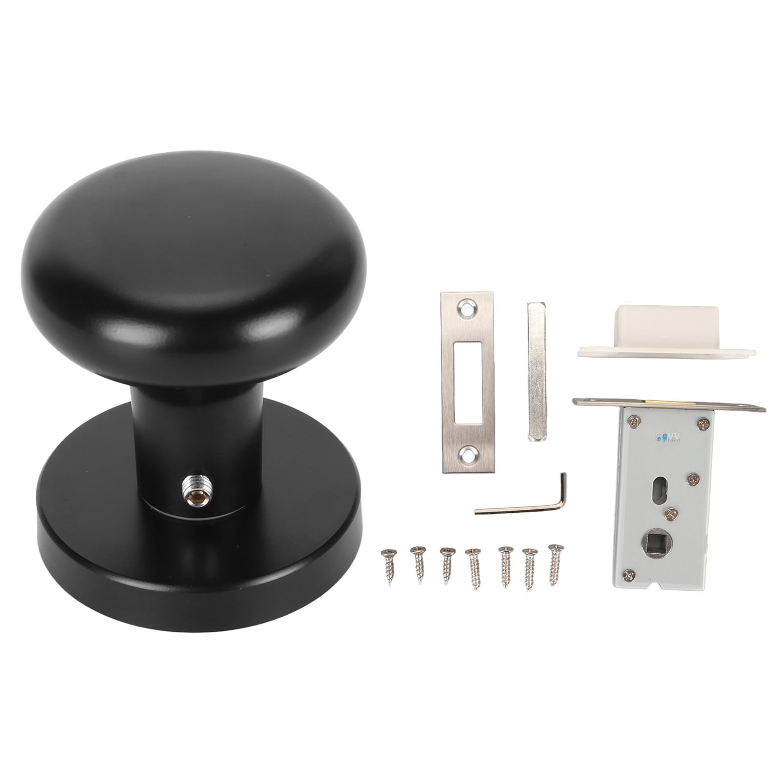 Poignée ronde noire plplaaoo idéale pour porte de chambre
