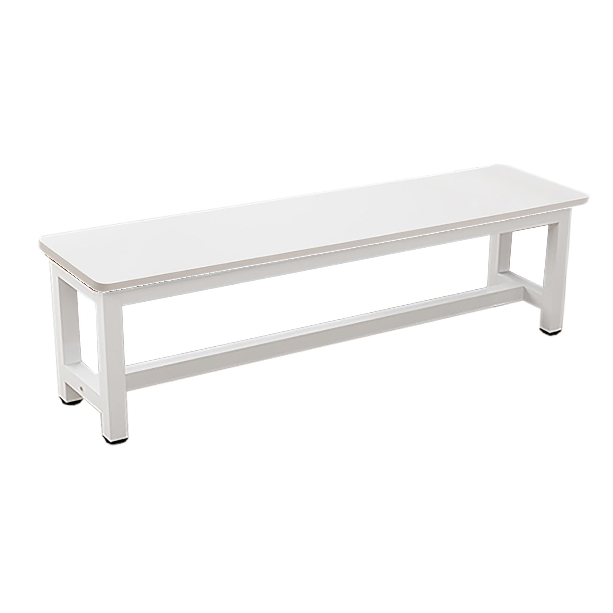 Banc d'entrée multifonction en bois blanc pour optimiser le rangement du salon